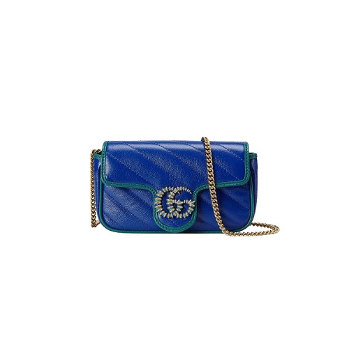 [스페셜오더]GUCCI-574969 8382 구찌 블루&터콰이즈 GG 마몽 수퍼 미니 백