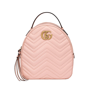 [스페셜오더]GUCCI-476671 5909 구찌 GG Marmont 퀼트 가죽 백팩 라이트 핑크