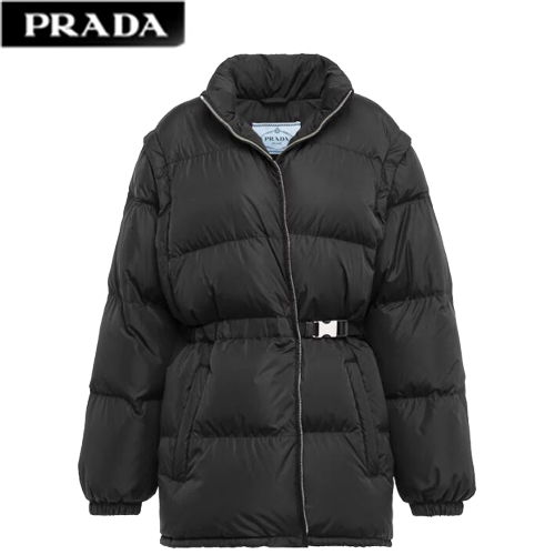 PRADA-291812 프라다 블랙 나일론 개버딘 푸퍼 패딩 여성용