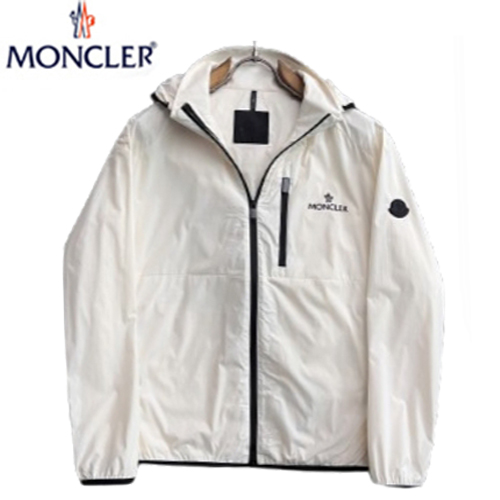 MONCLER-03038 몽클레어 화이트 나일론 바람막이 후드 재킷 남성용