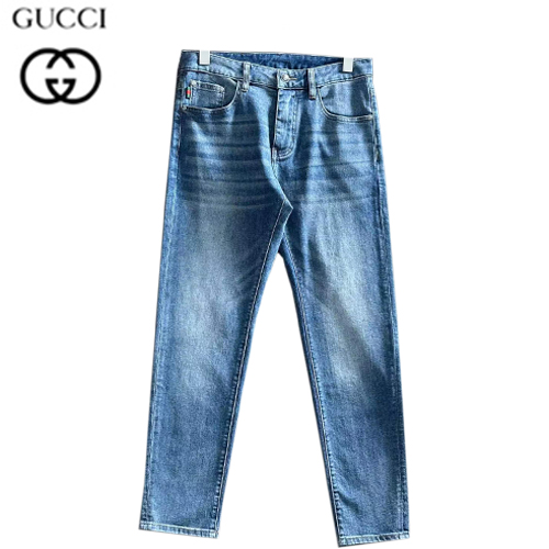 GUCCI-03178 구찌 블루 GG 메탈 트리밍 청바지 남성용