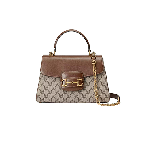 [스페셜오더]GUCCI-702049 8563 구찌 브라운/베이지 구찌 홀스빗 1955 미디엄 탑 핸들백