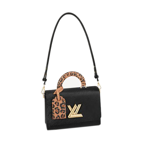 [스페셜오더]LOUIS VUITTON-M58568 루이비통 블랙 에삐 레더 레오파드 프린트 트위스트 MM