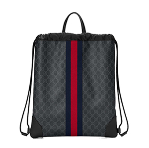 GUCCI-473872 1071 구찌 블랙 GG 수프림 캔버스 미디엄 드로우스트링 백팩