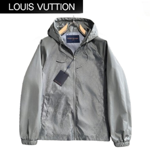 LOUIS VUITTON-02227 루이비통 그레이 모노그램 바람막이 후드 재킷 남성용