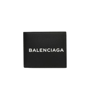 BALENCIAGA-485108 발렌시아가 송아지 가죽 블랙 쇼핑 스퀘어 지갑