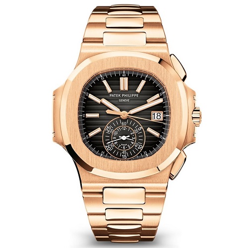 [스페셜오더]PATEK PHILIPPE-5980 파텍 필립 노틸러스 크로노그래프 로즈 골드 블랙 시계 40.5mm