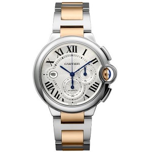 [스페셜오더]Cartier-까르띠에 발롱 블루 드 까르띠에 크로노그래프 핑크 골드 스틸 워치 44mm