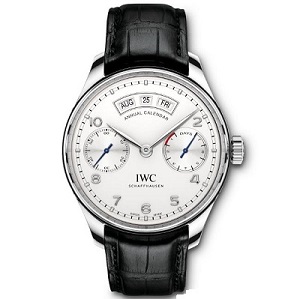 [스페셜오더]IWC-아이더블유씨 포르투기저 애뉴얼 캘린더 스틸 실버다이얼 워치 44mm 