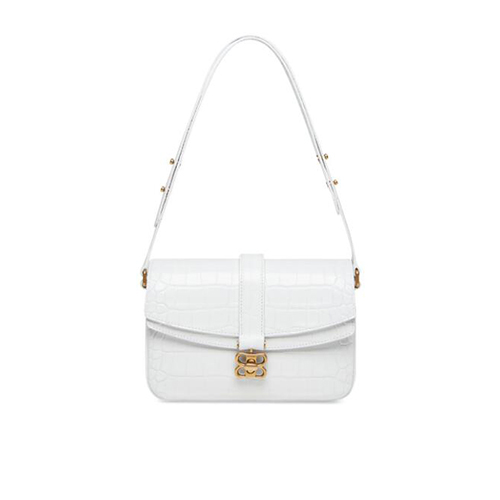 [스페셜오더]BALENCIAGA-695541 발렌시아가 화이트 크로커다일 엠보싱 LADY 스몰 FLAP BAG